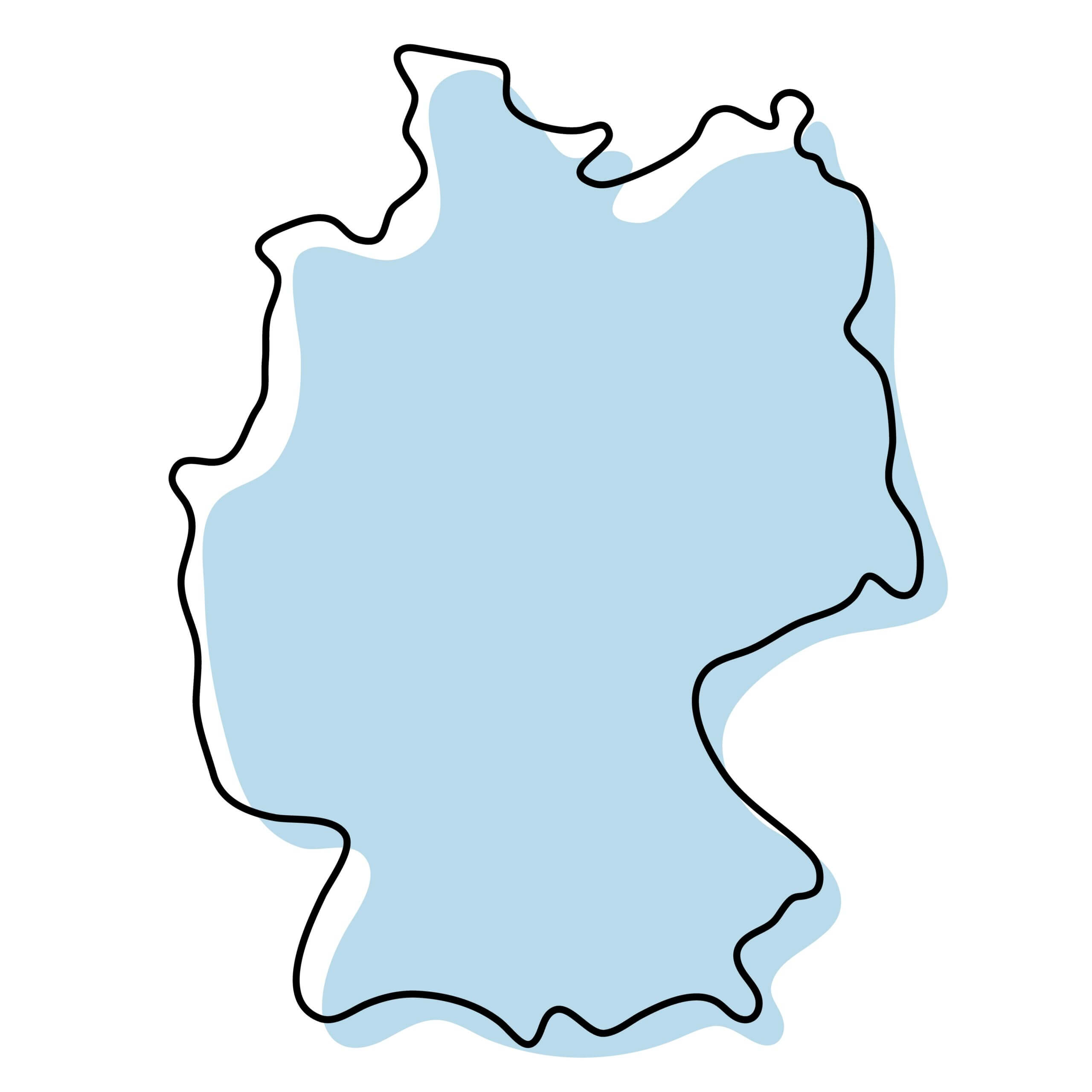 Eine Karte von Deutschland